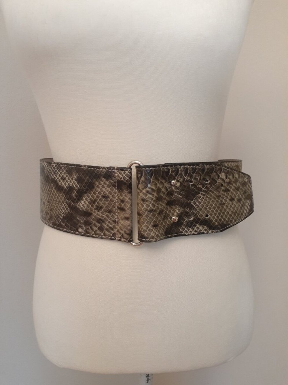 Chico's Wide Snake Print Belt